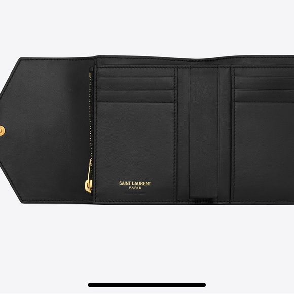 YSL SAINT LAURENT CASSANDRE MATELASSÉ COMPACT TRI FOLD WALLET QUILTED LAMBSKIN - Picture 13 of 16
